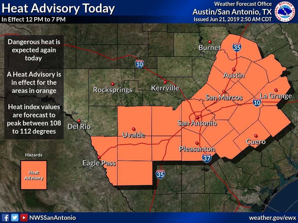 NWS: Heat index may reach 112 degrees in San Antonio area