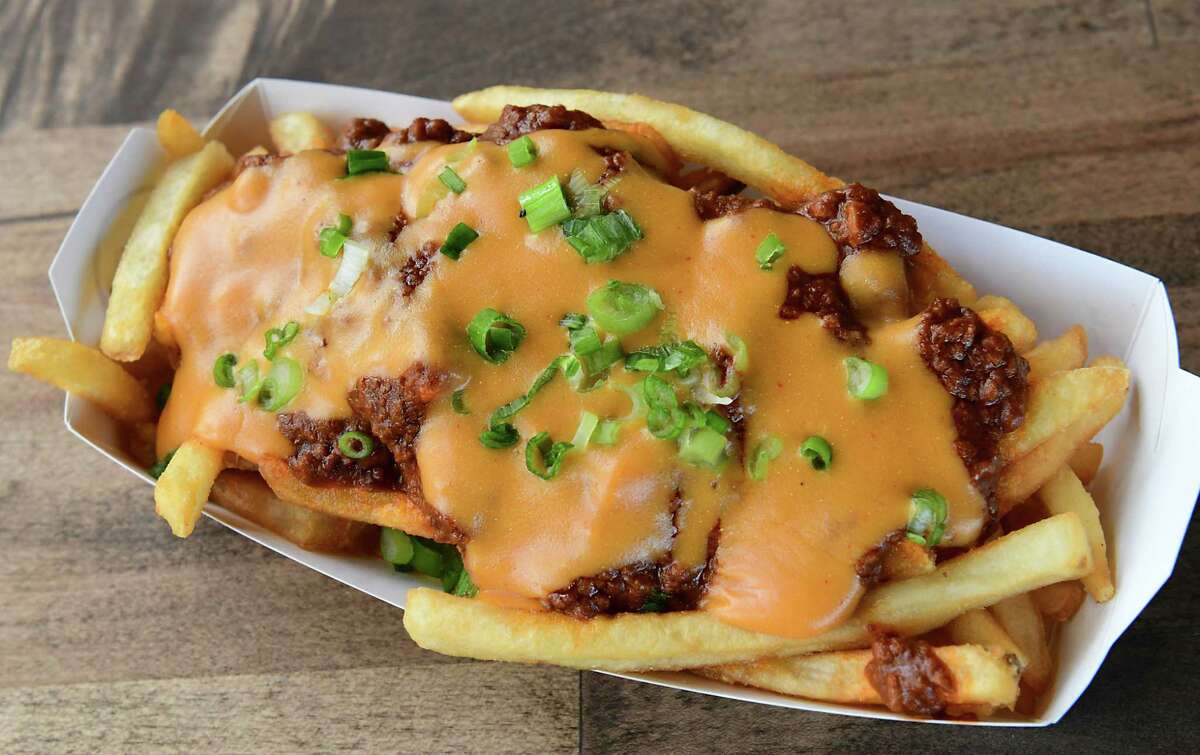 Restaurant review Hot dogs at Dog Haus Biergarten, Mr. Onions