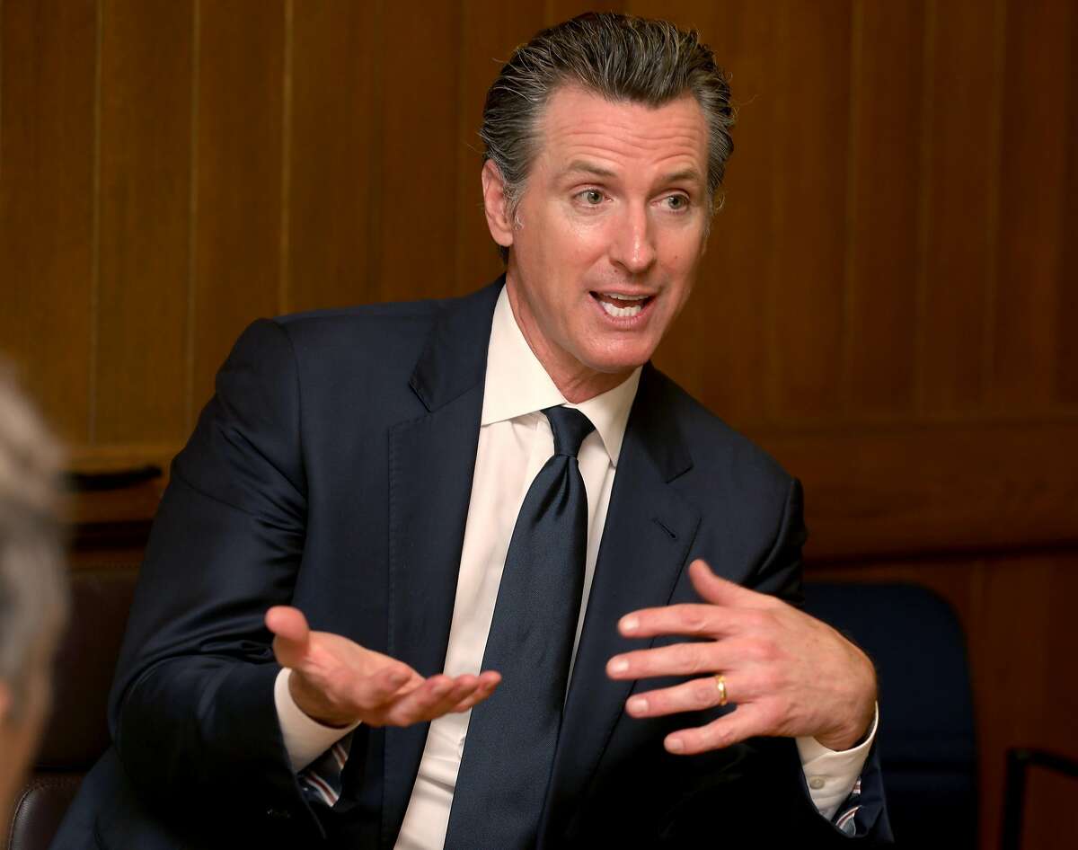Governor Gavin Newsom comes to the San Francisco Chroniclefor an editorial board meeting on Friday, June 21, 2019 in San Francisco, Calif.