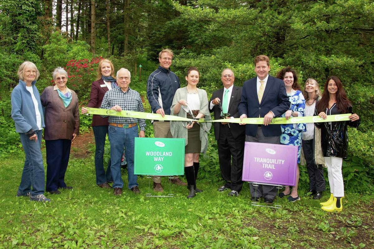 On June 11, CDPHP cut the ribbon for two brand-new health and wellness trails at Pine Hollow Arboretum in Slingerlands. The CDPHP Tranquility Trail and Woodland Way aim to encourage folks to hit pause on their day to enjoy some fresh air and picturesque scenery, all while getting in some heart-healthy exercise. (Photo provided)