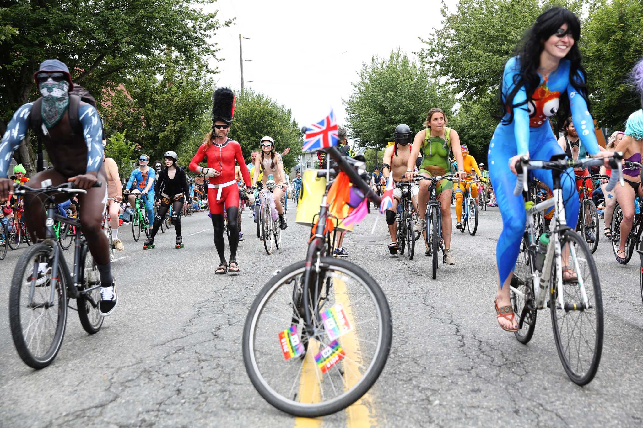 Sun's (not) out, buns (still) out: Photos from 2019 Fremont Solstice Parade