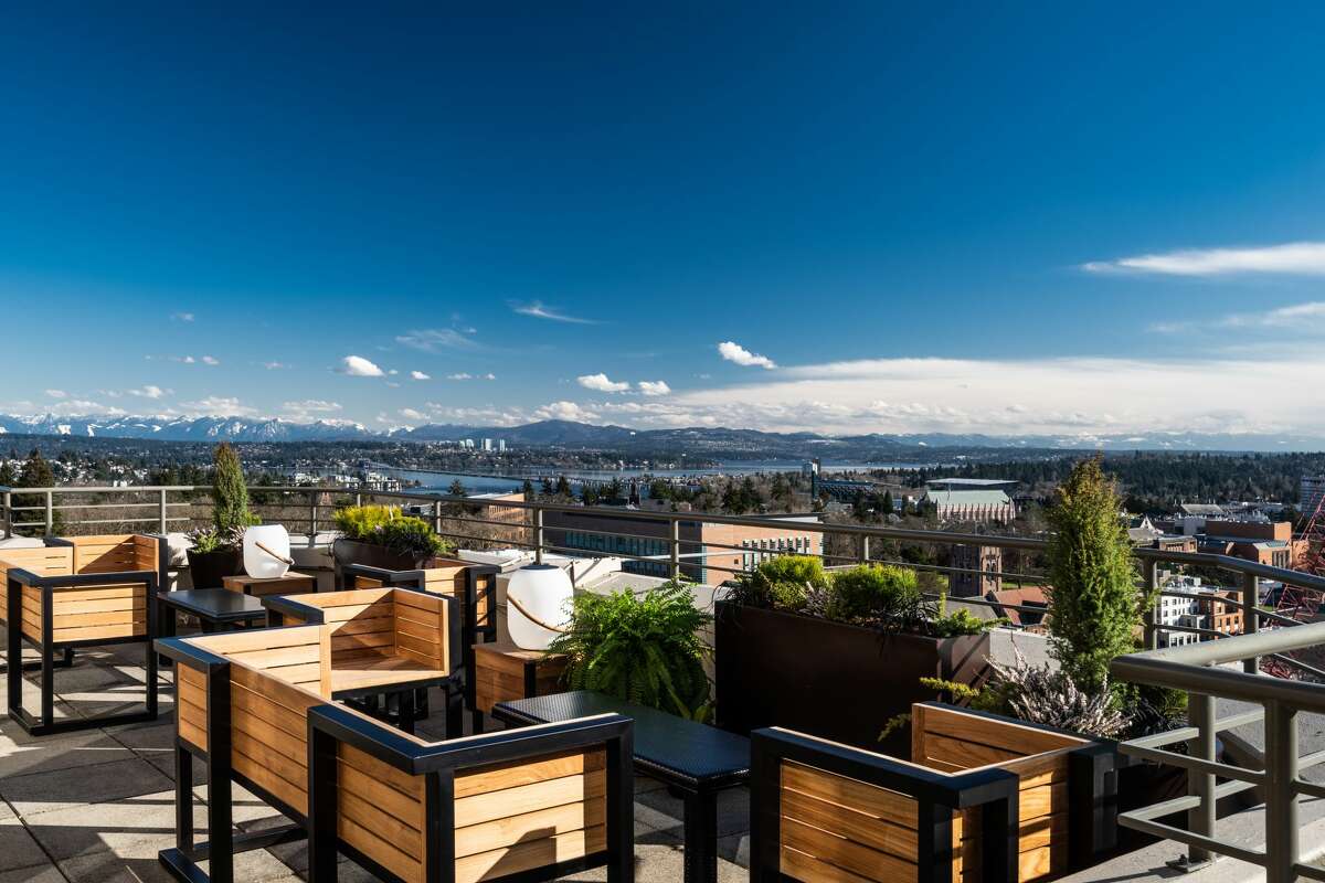 The Mountaineering Club in Seattle's U-District features mountain views.