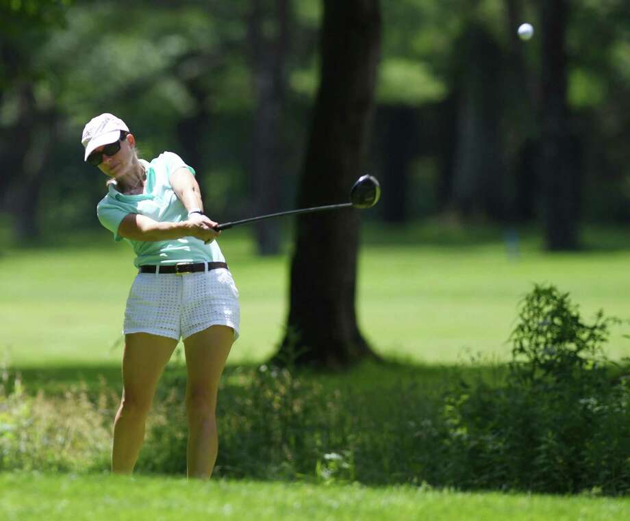 Anne-Laure Coby plays in the Greenwich Women's Town Wide Golf Tournament at Griffith E. Harris Golf Course in Greenwich, Conn. Monday, June 24, 2019. Anne-Laure Coby defended her town wide championship by shooting a 79. Photo: Tyler Sizemore / Hearst Connecticut Media / Greenwich Time