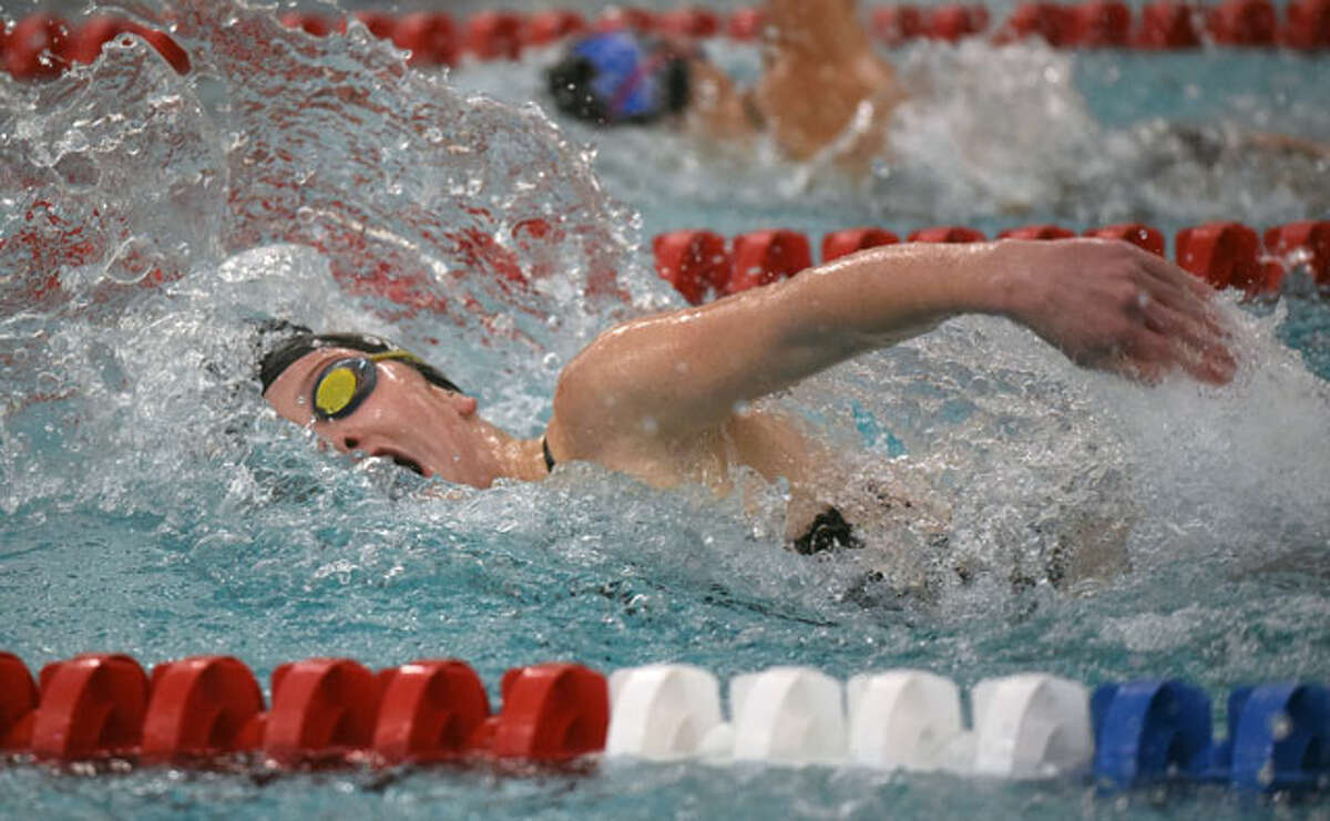 New Canaan swimming and diving team topples Darien, 108-78