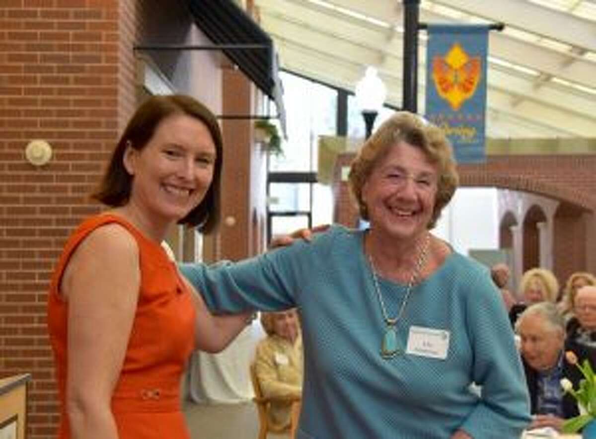 New Canaan: The Waveny LifeCare Network recently honored their volunteers for their work. Stella Clarke, Waveny’s director of volunteers with long-time volunteer, Lila Coleman, who was recently honored for 35 years of service to Waveny. — Contributed photo