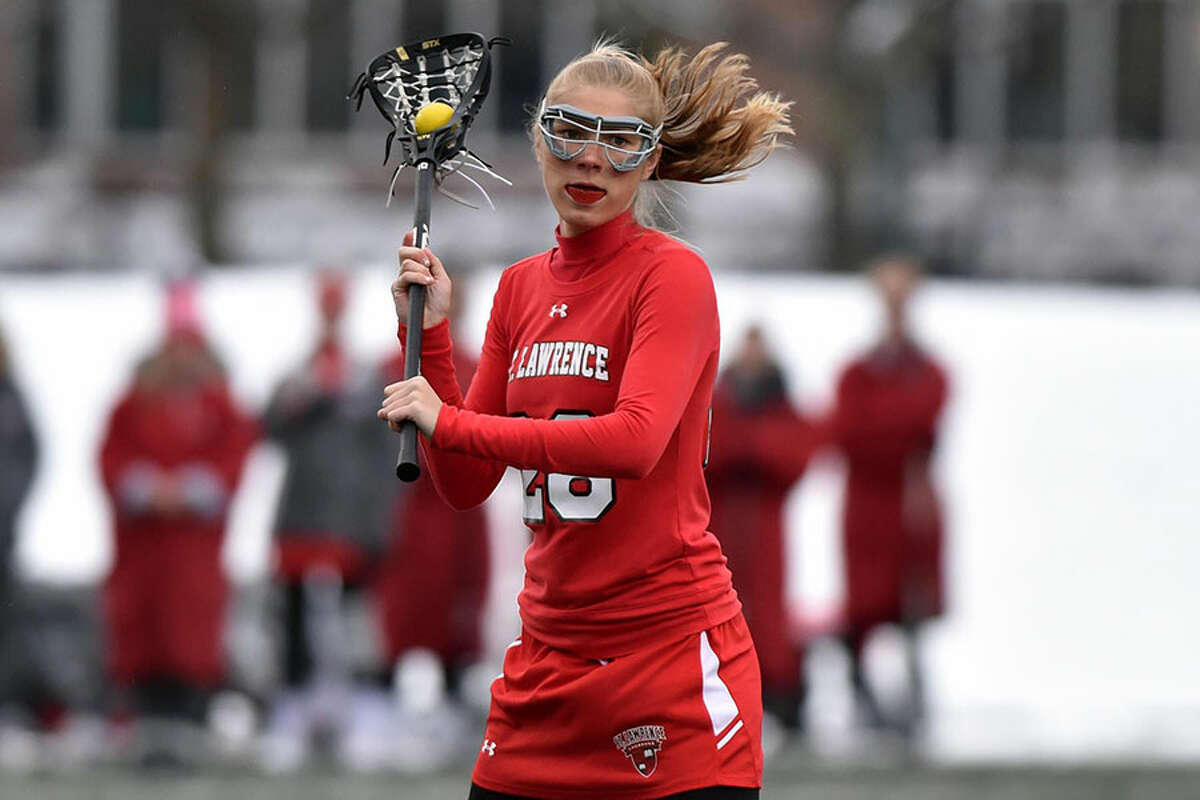New Canaan's Campbell Armstrong, a freshman with the St. Lawrence University women's lacrosse team, was named the Liberty League Rookie of the Week for the past two weeks. — St. Lawrence Athletics/Tara Freeman photo