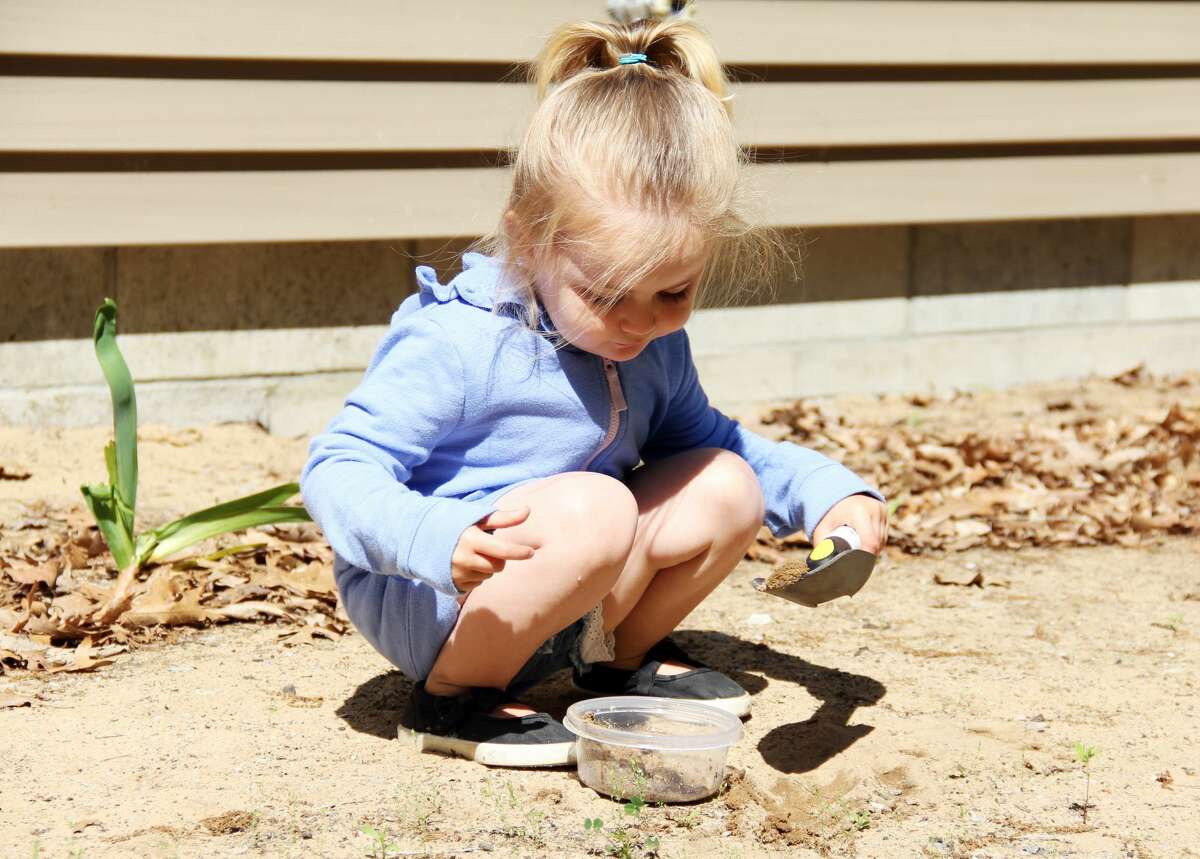 A young nature enthusiast was spotted digging through the dirt at the Huron Nature Center on Saturday during the Life In a Bucket of Soil event.
