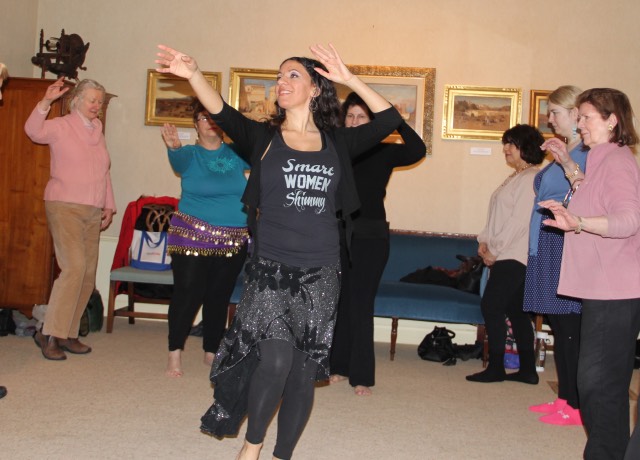 Video: Belly dancer shares her moves at Historical Society