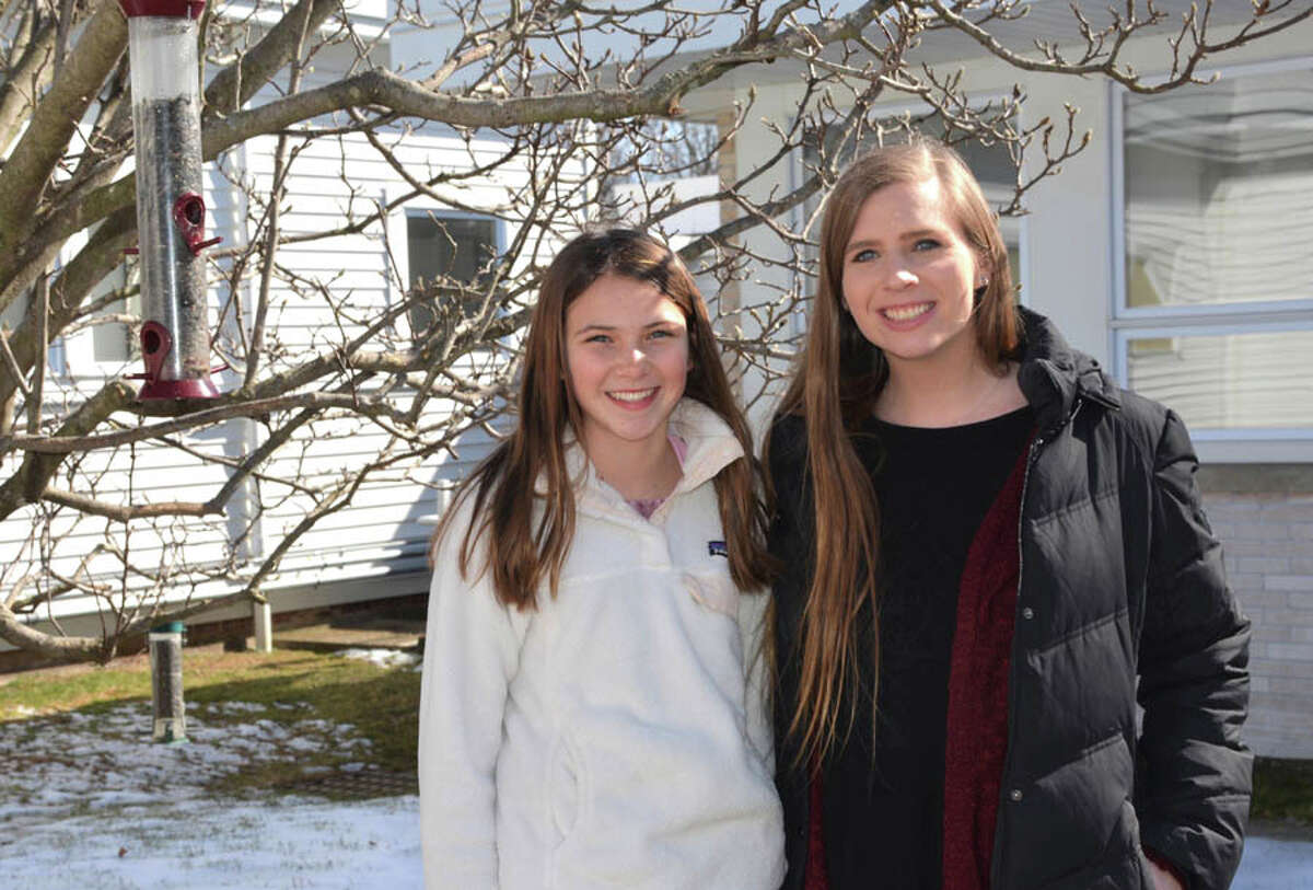 New Canaan Country School student Jane Walsh, with her science teacher Margaret Mackey, conducted a month-long experiment to find out if birds prefer music.