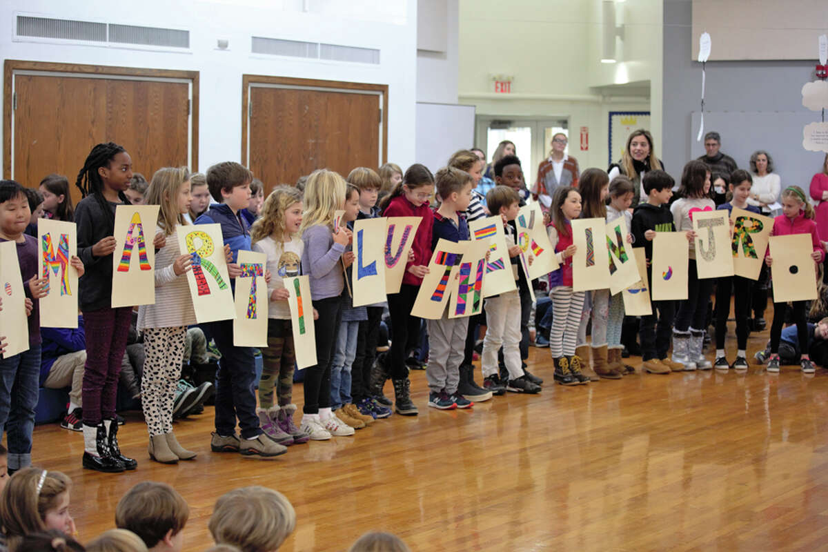 Schoolwide assemblies in New Canaan honored Dr. Martin Luther King Jr. New Canaan Country School students in grades 1-4 sang songs, shared artwork and offered personal reflections at an assembly held in honor of Martin Luther King, Jr. Jan. 18.