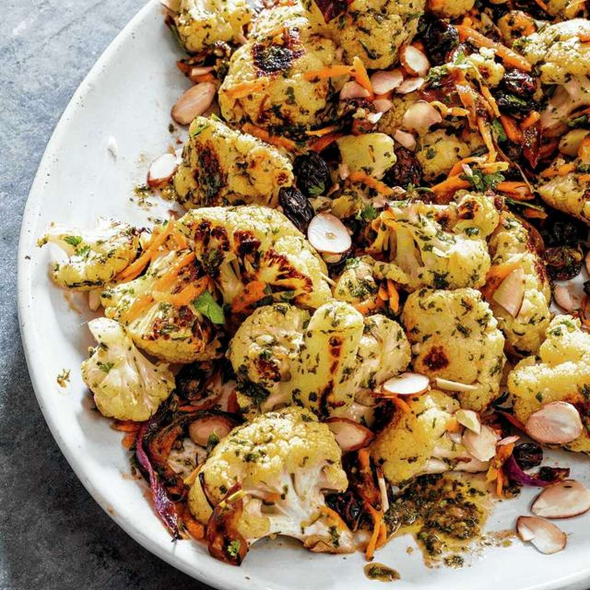 Cauliflower Salad with Chermoula and Carrots uses the flavors of Morocco to perk up cauliflower.