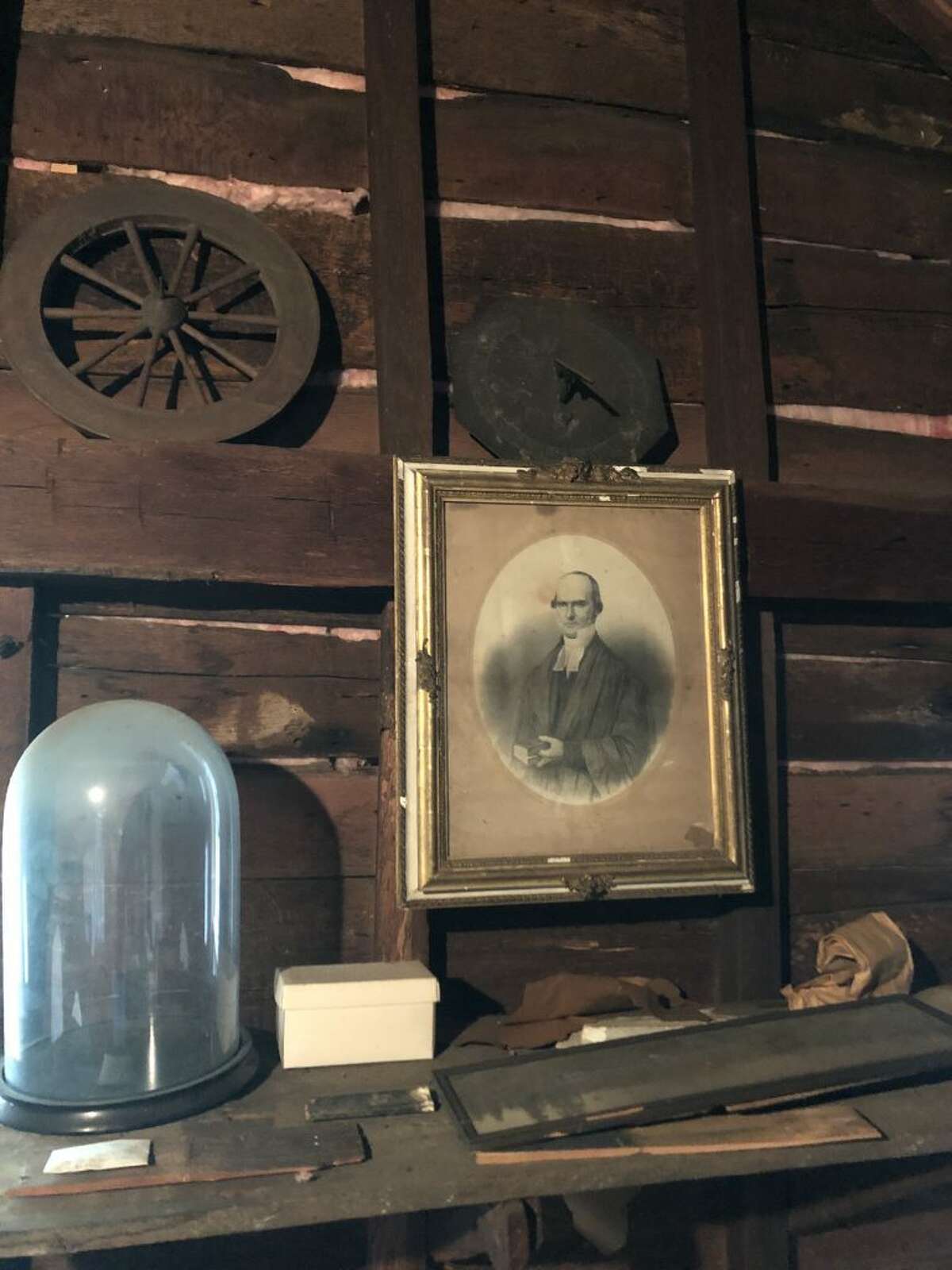 An old photograph at the Mather Homestead, and other items