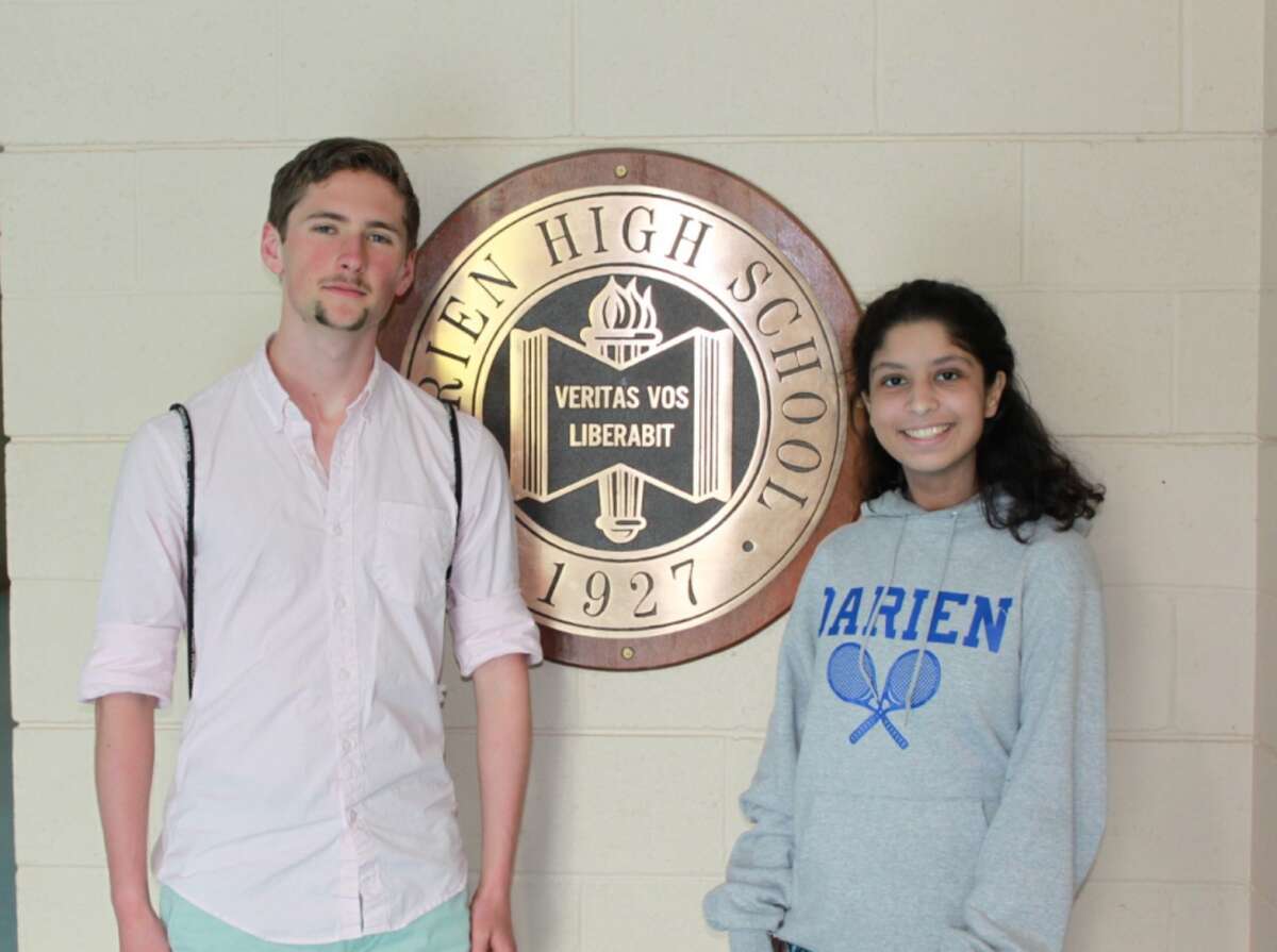 Darien salutatorian Aram Russell and valedictorian Ria Dhull were announced May 23 at the school's awards ceremony. .