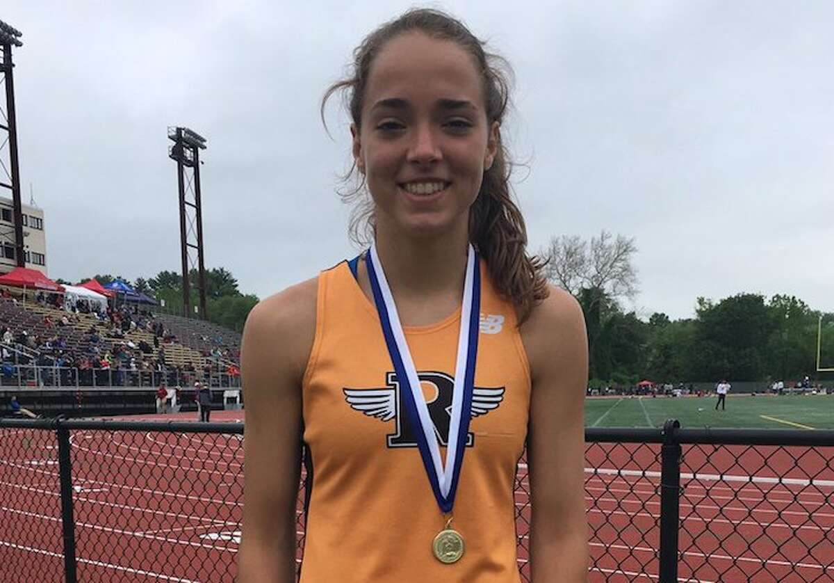 Emma Langis set school and meet records in winning the 300-meter hurdles at the Class LL outdoor track and field state championships.