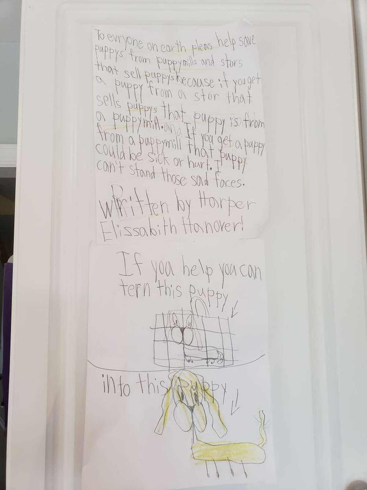 Harper Elizabeth Hanover penned this hand-written letter and submitted it to The Press.