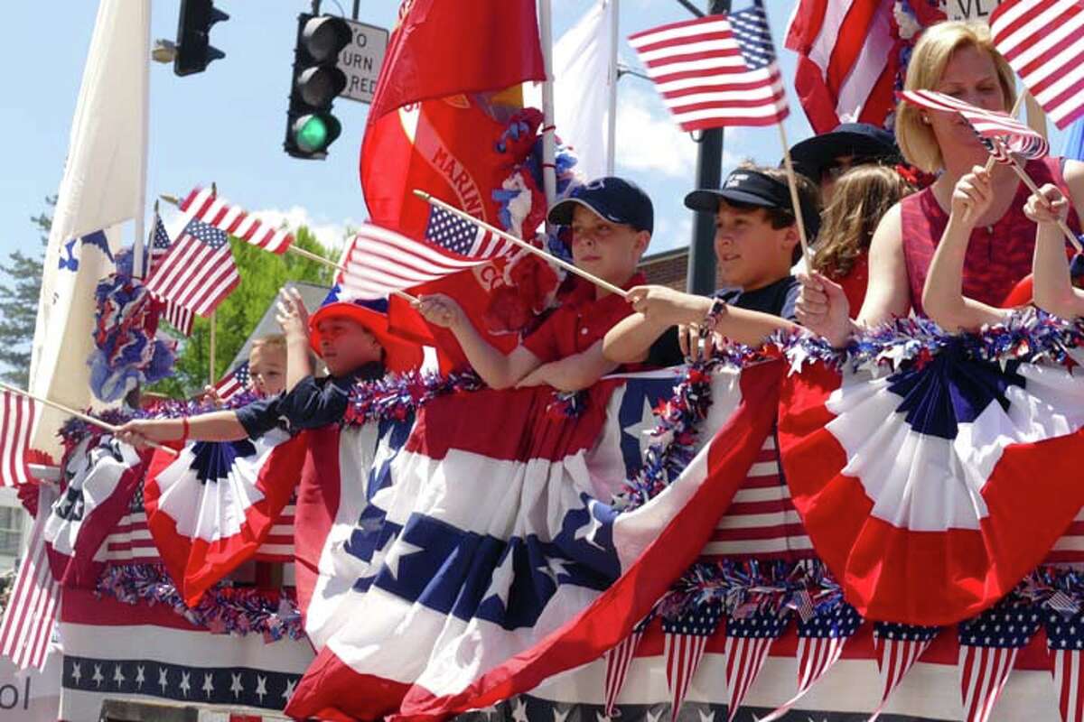 Saint Mary School had a float with plenty of children showing their patriotism during Ridgefield's annual Memorial Day parade Monday, May 27.