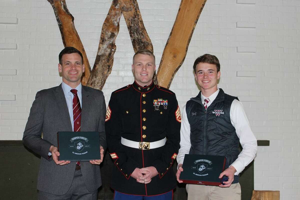 Ridgefield resident Colin Costigan, right, has been named a Semper Fidelis All-American.