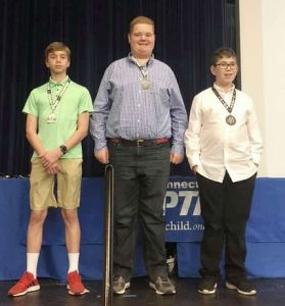 Madison Middle School student Johannes Rysse, first place Middle School: Photography; Hillcrest Middle School’s Alex Chamberlin, first place Special Artist: Musical Composition; and Madison Middle School’s Seth Goldstein, third place Middle School: Film Production.