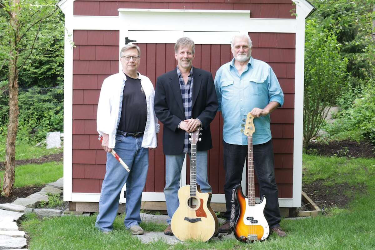 From left, Jim Zembruski, Mark Holleran and Steve Cinque make up the band Over Easy, which will perform at Wilton Library on June 27.