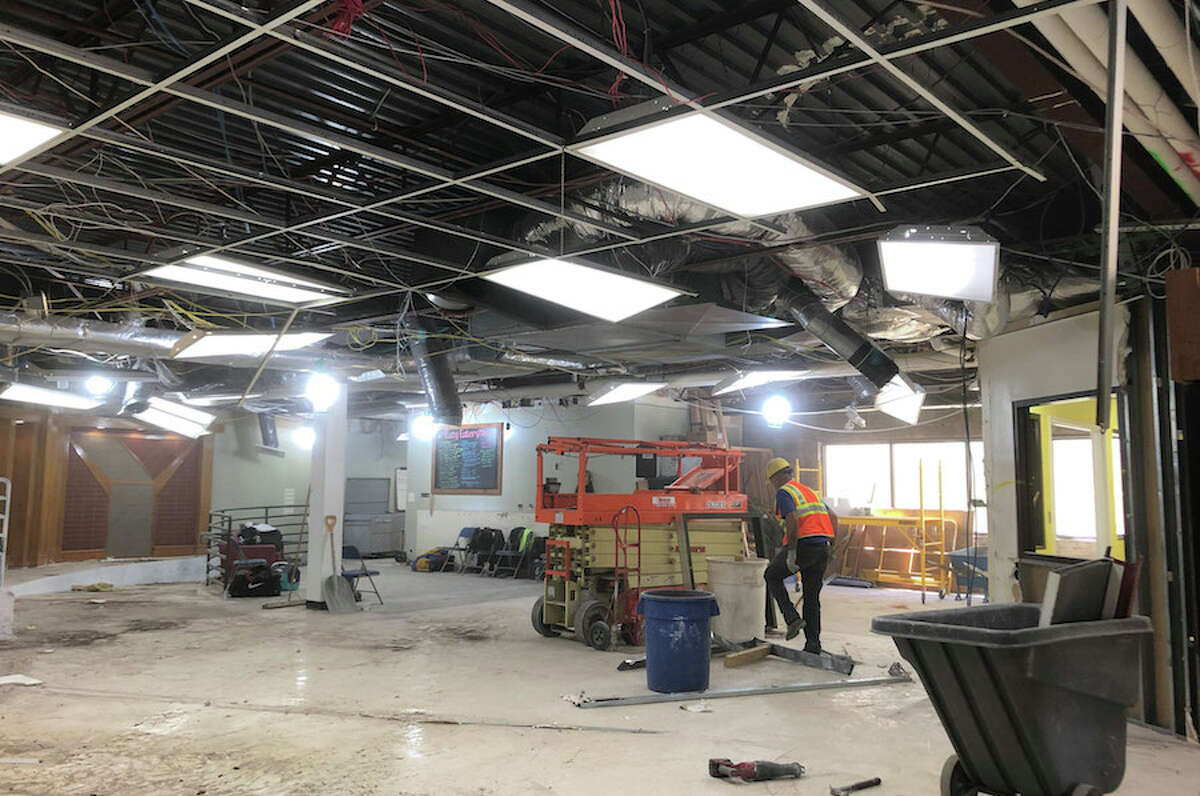 Construction last month at the Wilton YMCA to update and improve the facility. —WiltonYMCA photo