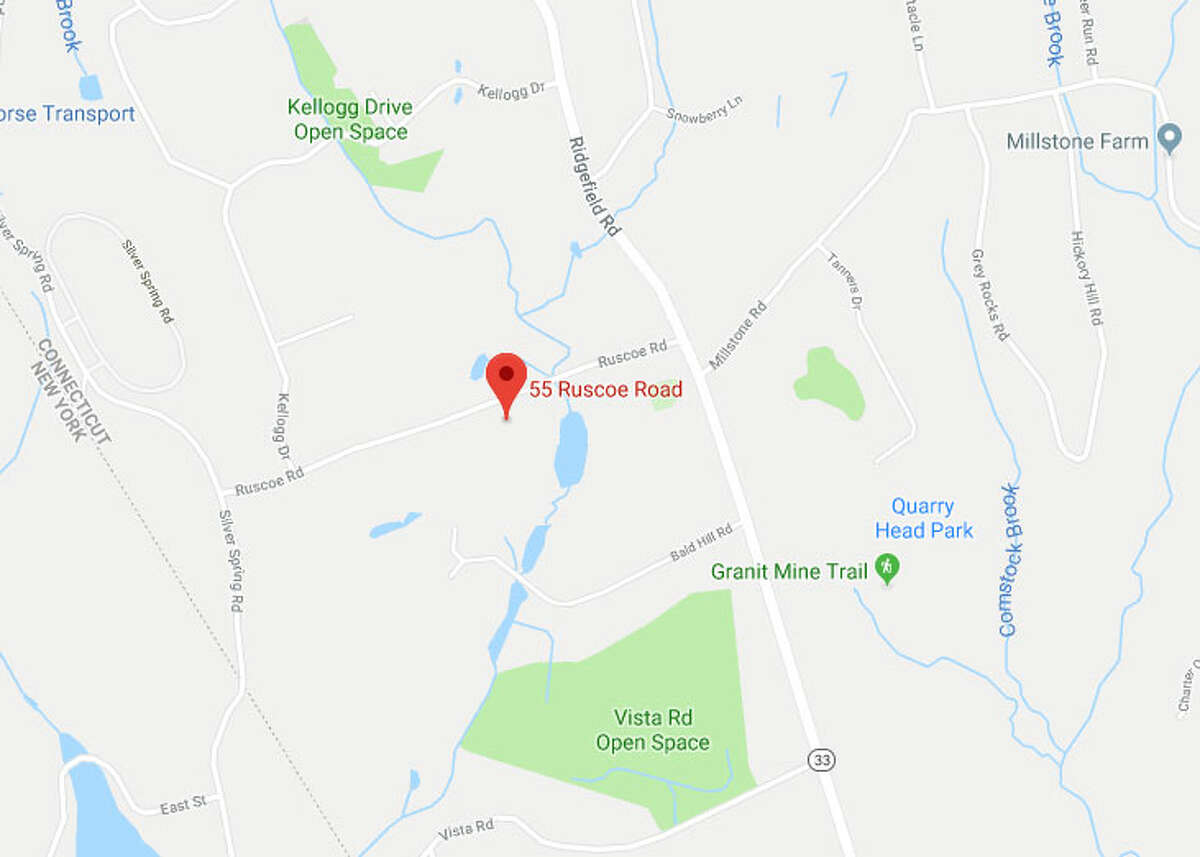 Location in Wilton where a tree worker was electrocuted on Wednesday.
