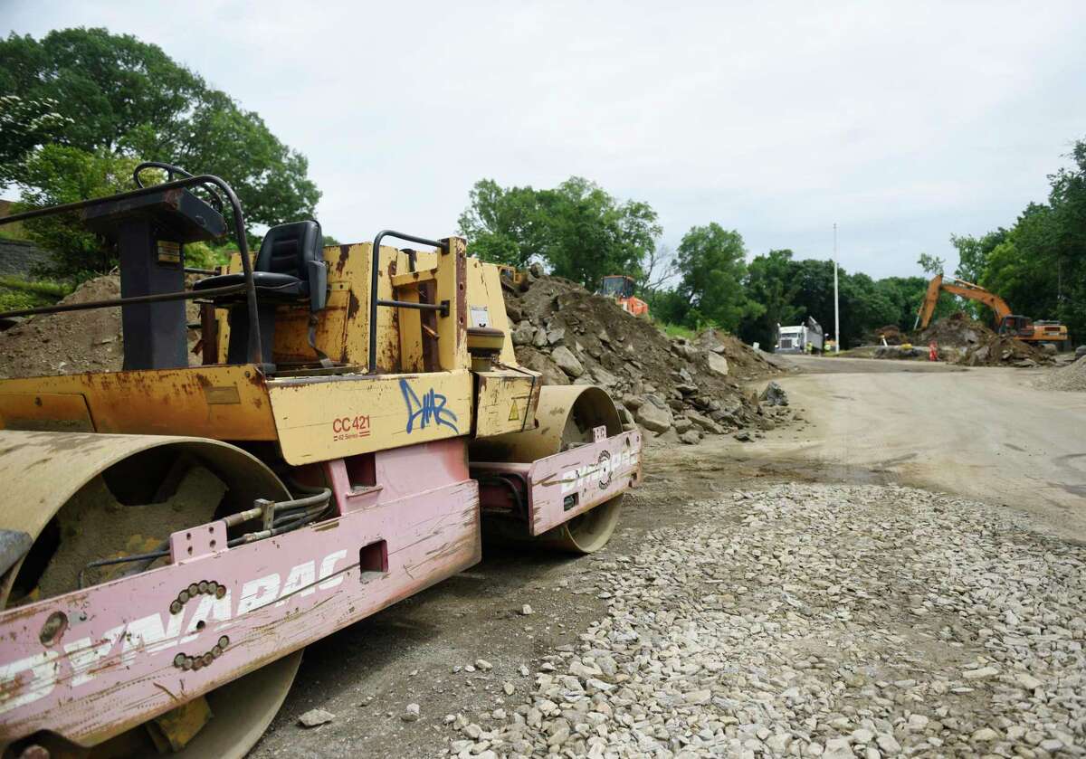The former New Lebanon School has been completely demolished in the Byram section of Greenwich, Conn. Tuesday, June 18, 2019. Since school is now out for the year, reconstruction of the baseball field and work on the bus loop will begin on the New Lebanon campus.
