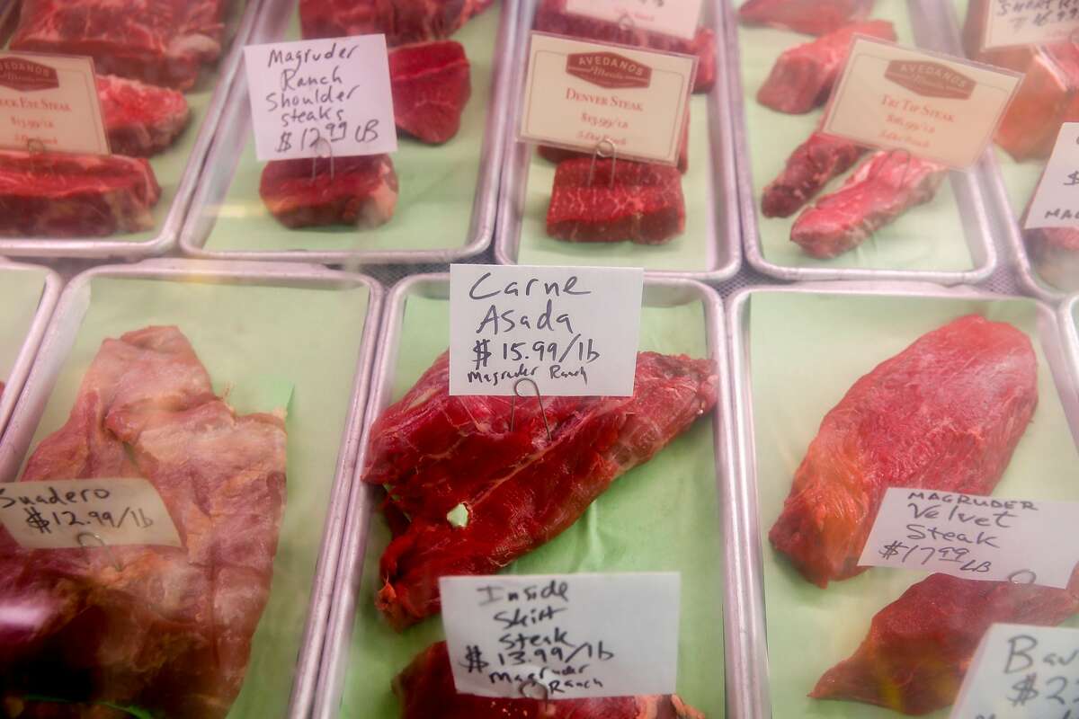 The meat at Avedano's Meats on Wednesday, May 15, 2019, in San Francisco, Calif.