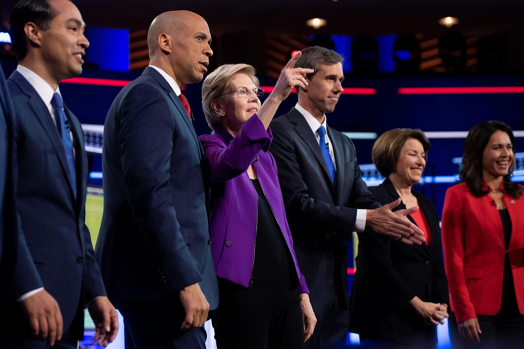 Ten Democratic Presidential Candidates Try To Make The Most Of A 