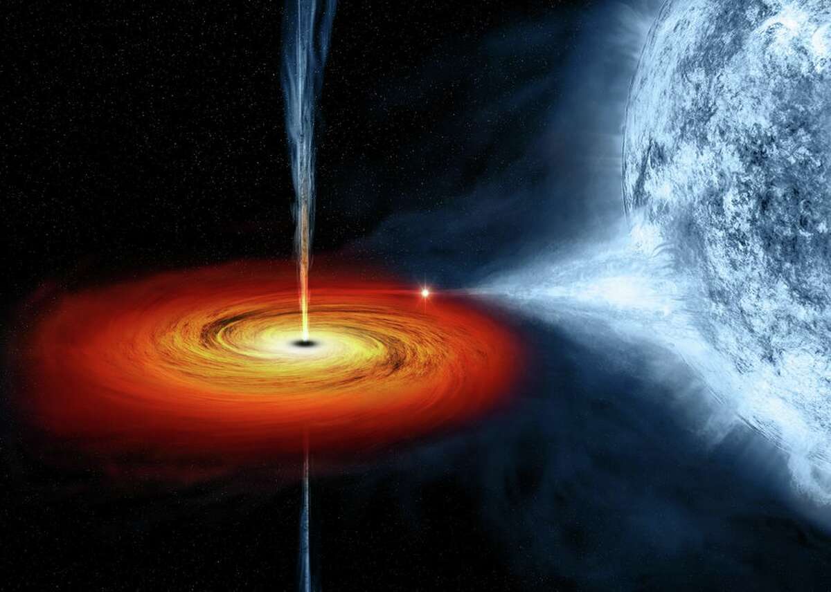 falling into a black hole simulation