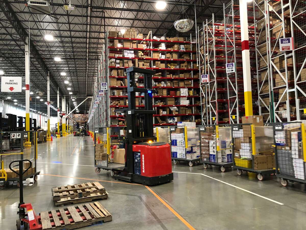 Amazon’s mammoth Brookshire Fulfillment Center employs about 1,000 people and keeps moving deliveries from one place to another to customers in the shortest time possible. New facilities are expected to open in Richmond and Missouri City in 2021.