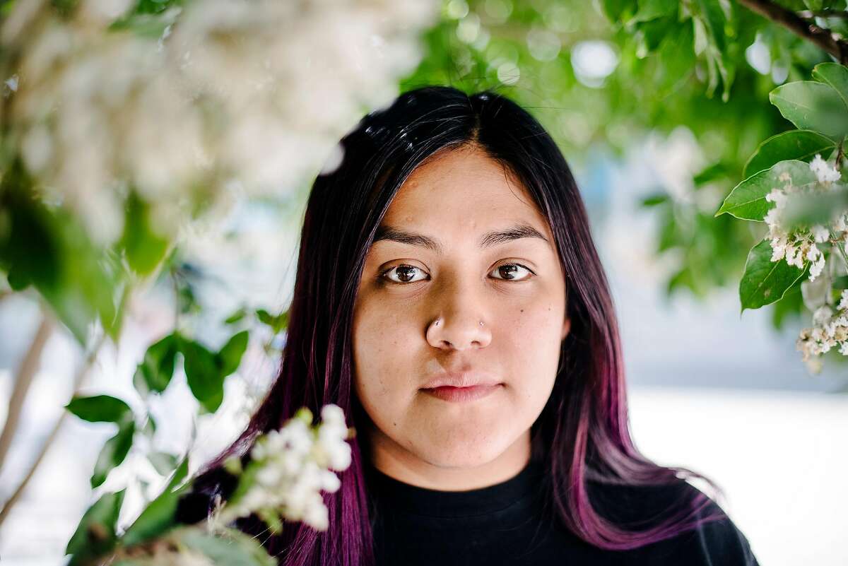 DACA participant and student Daniela Zopiyactle poses for a portrait at San Jose State University in San Jose, CA on June 28th, 2019.