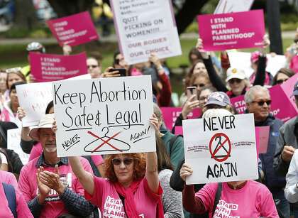 People gather at the state Capitol to rally in support of abortion rights in Sacramento in May 2019.