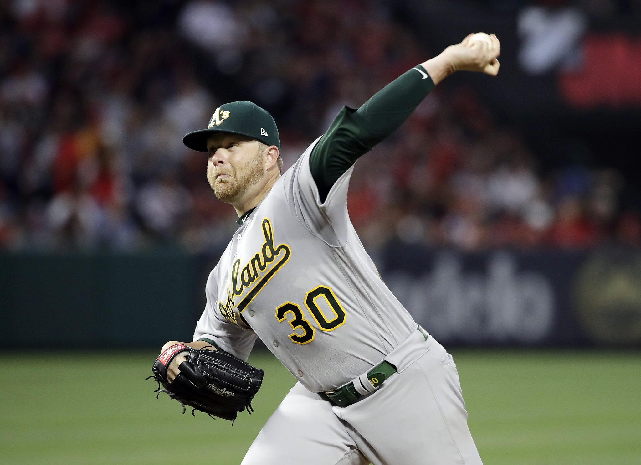 ANAHEIM, CA - JUNE 29: Oakland Athletics first baseman Matt Olson