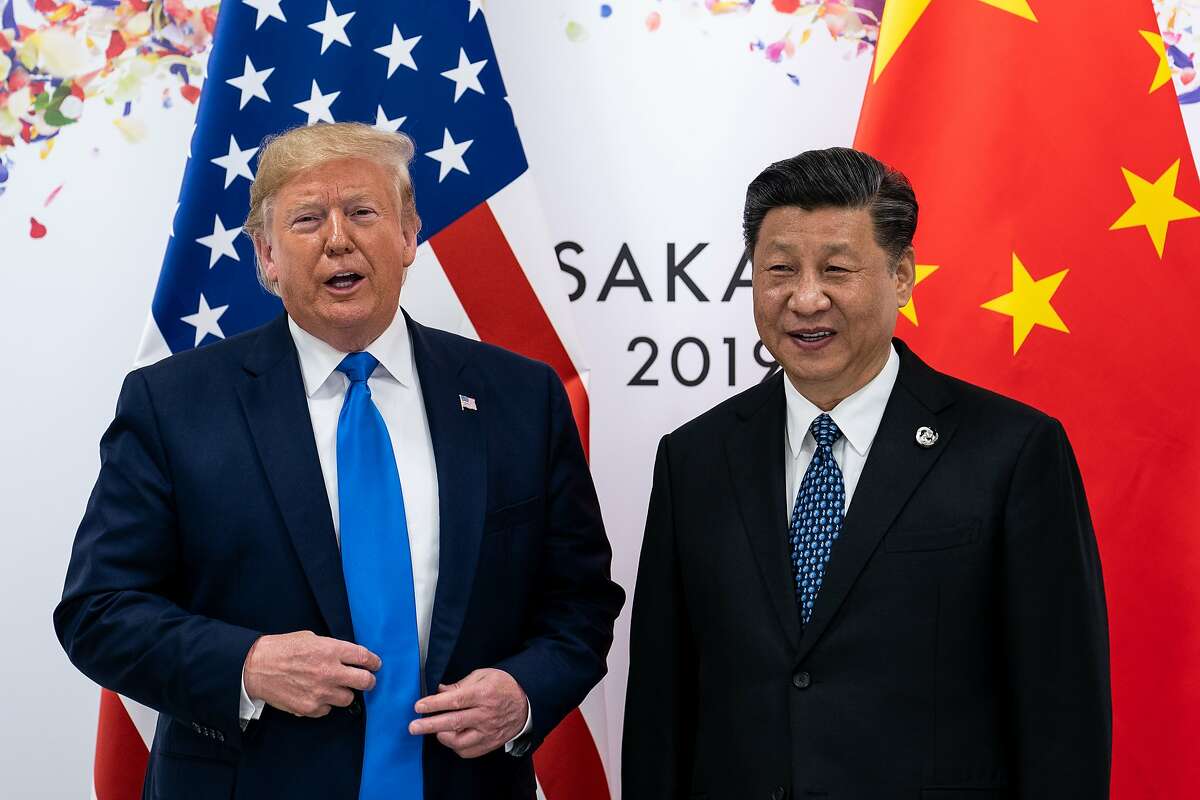 President Donald Trump and President Xi Jinping of China at the Group of 20 summit in Osaka, Japan, June 29, 2019. A day after agreeing to resume trade talks with China, President Trump and his top advisers said no timeline existed for reaching a deal and suggested that the two sides remained as far apart as they were when talks broke up in May. (Erin Schaff/The New York Times)
