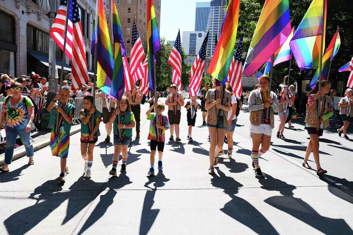 PHOTOS Thousands wind through downtown for 45th annual Seattle Pride