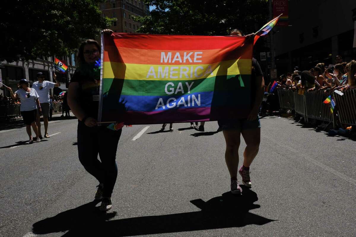 Scenes from the 45th annual Seattle Pride Parade, Sunday June, 30, 2019.