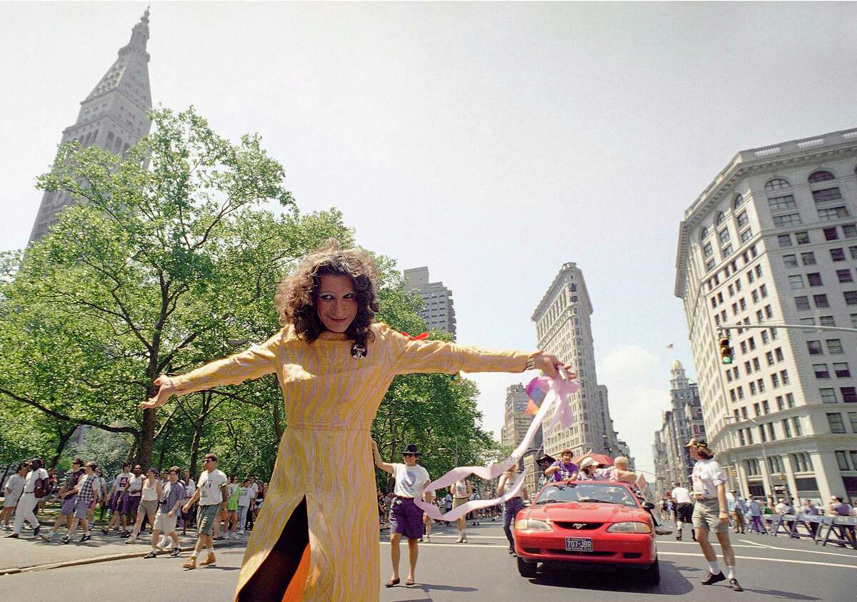 LGBT pioneer Sylvia Rivera, seen in 1994, took part in the Stonewall rebellion and co-founded an organization for homeless gay youth. Four years after Stonewall, she had to remind the gay community: “Y’all go to bars because of what drag queens did for you.”