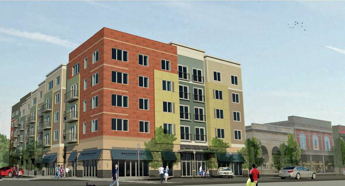 A rendering of the proposed Wall Street Place development, submitted to the City of Norwalk in June 2019 by Municipal Holdings, LLC., and JHM Financial Group, LLC.