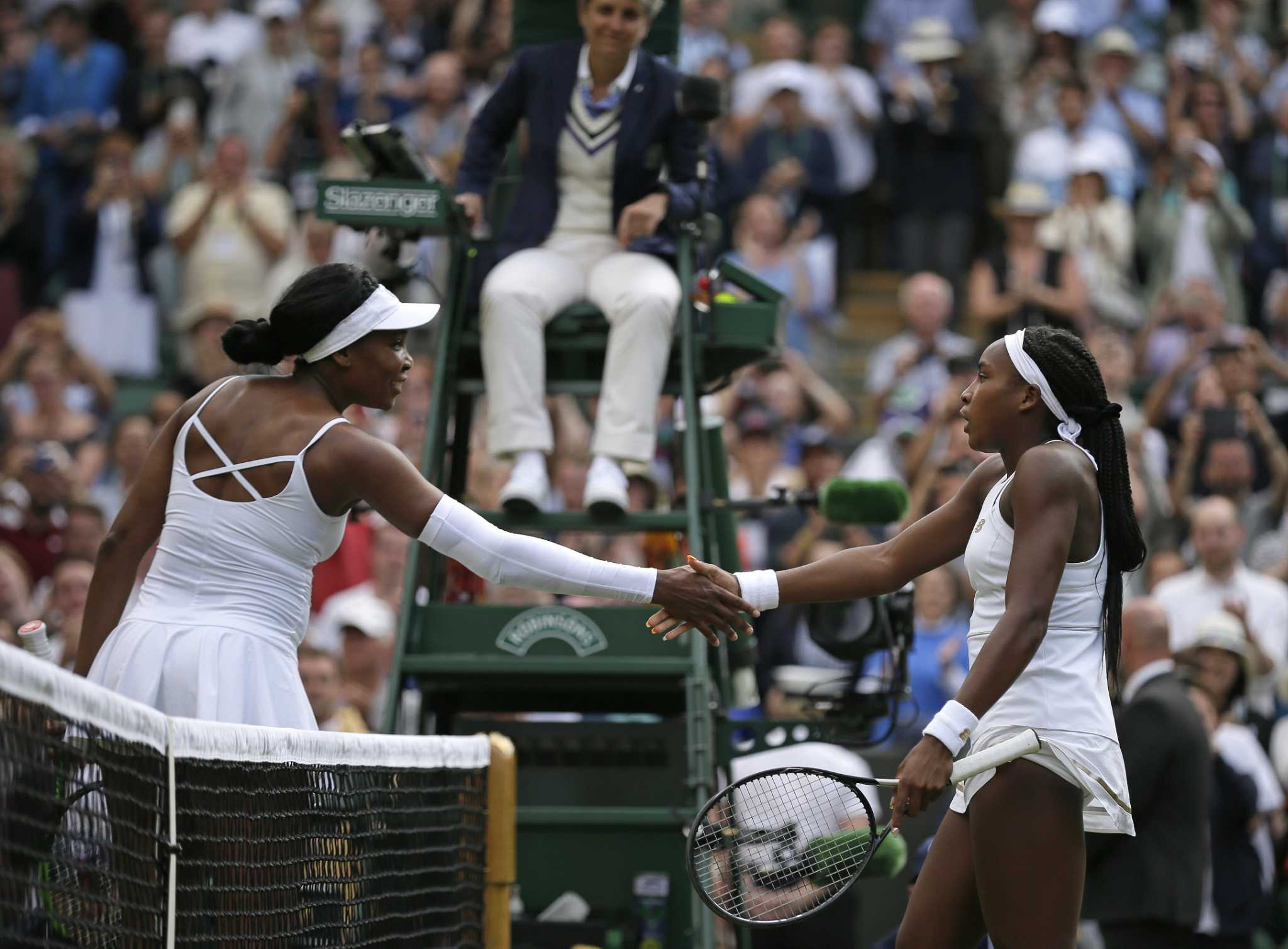 Coco Gauff, just 15, upsets Venus Williams at Wimbledon