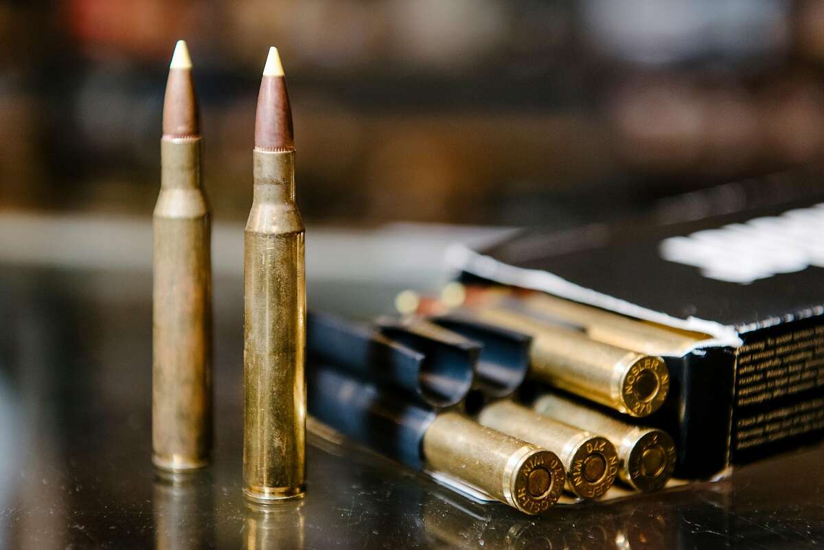 Winchester 270 cartridges are displayed at Imbert & Smithers Inc. gunshot in San Carlos, CA on July 1st, 2019.