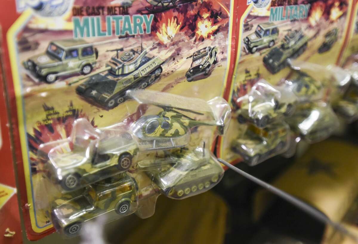 A military toy that is part of the Orangefield Cormier Museum's military toy exhibit. The toys were collected by Mr. Cormier over the years and were made between the 1950's and the 1990's. Photo taken on 07/01/19. Ryan Welch/The Enterprise