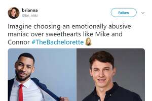 Twitter reacts when San Antonio contestant Mike is eliminated from "The Bachelorette" along with othe decent guys.