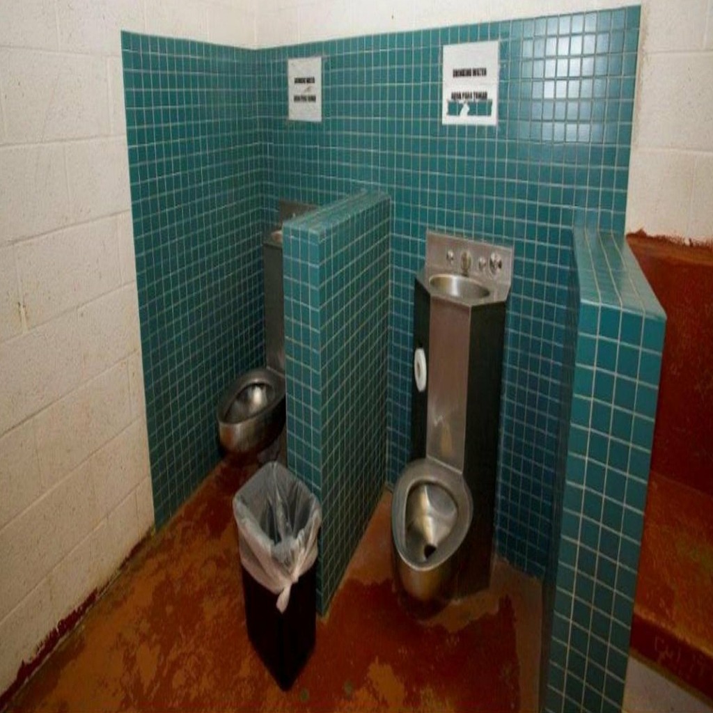 <p>The CBP said migrants were using toilet units with in-built drinking fountains for clean drinking water.</p>