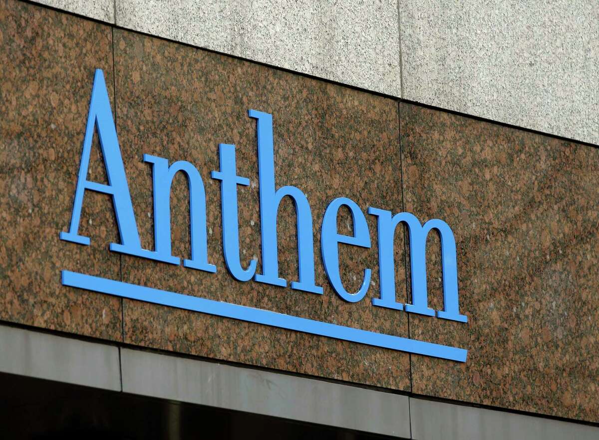 Anthem logo at the company's corporate headquarters in Indianapolis.
