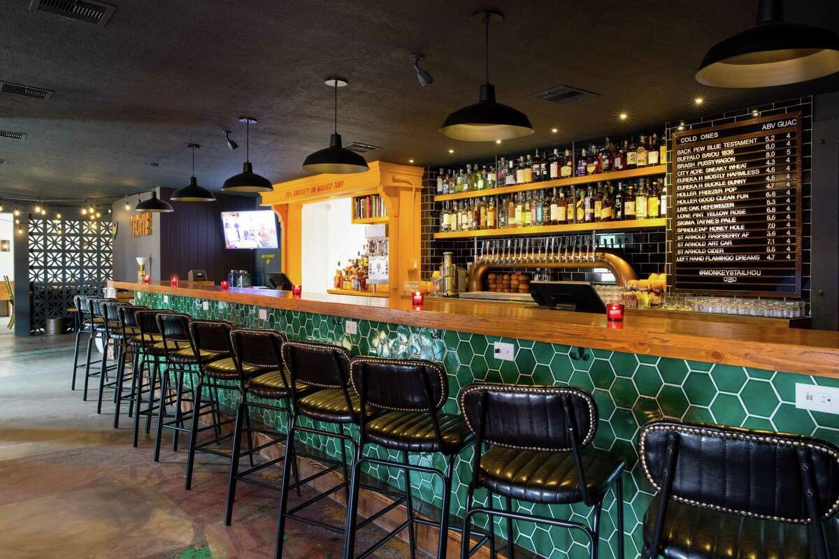 Interior of Monkey's Tail at 5802 Fulton, designed as a modern Mexican-American bar.