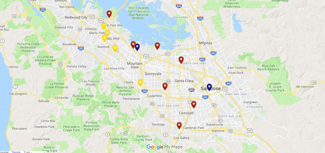 Mapping Silicon Valley S Most Famous Tech Garages And Tech Tourist Hotspots