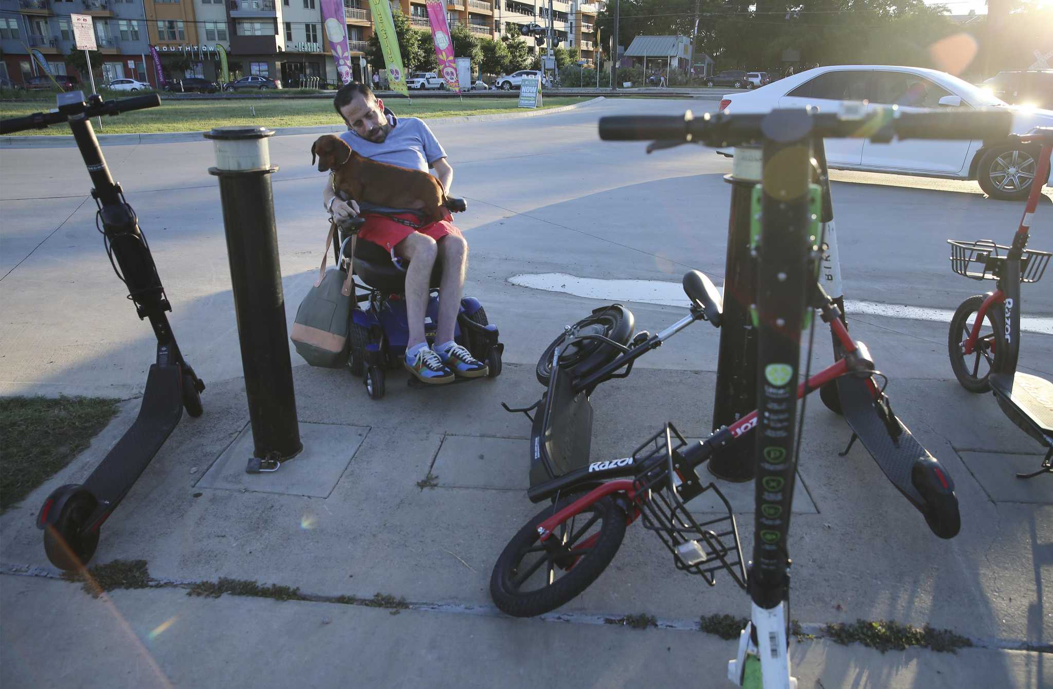 A 'dumpandrun' escooter culture creates frightening hazards for the disabled San Antonio