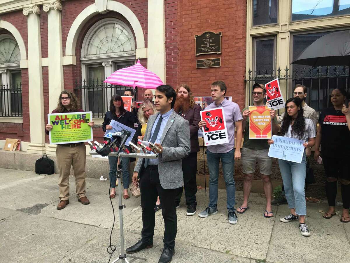 Troy Democratic Councilman David Bissember speaks on revamped sanctuary city resolution Tuesday, July 2, 2019.