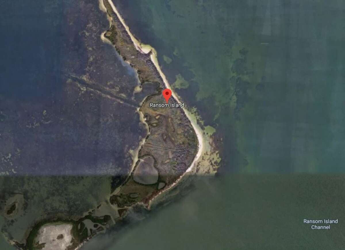 Google Maps shows the area of Ransom Island near Aransas Pass.