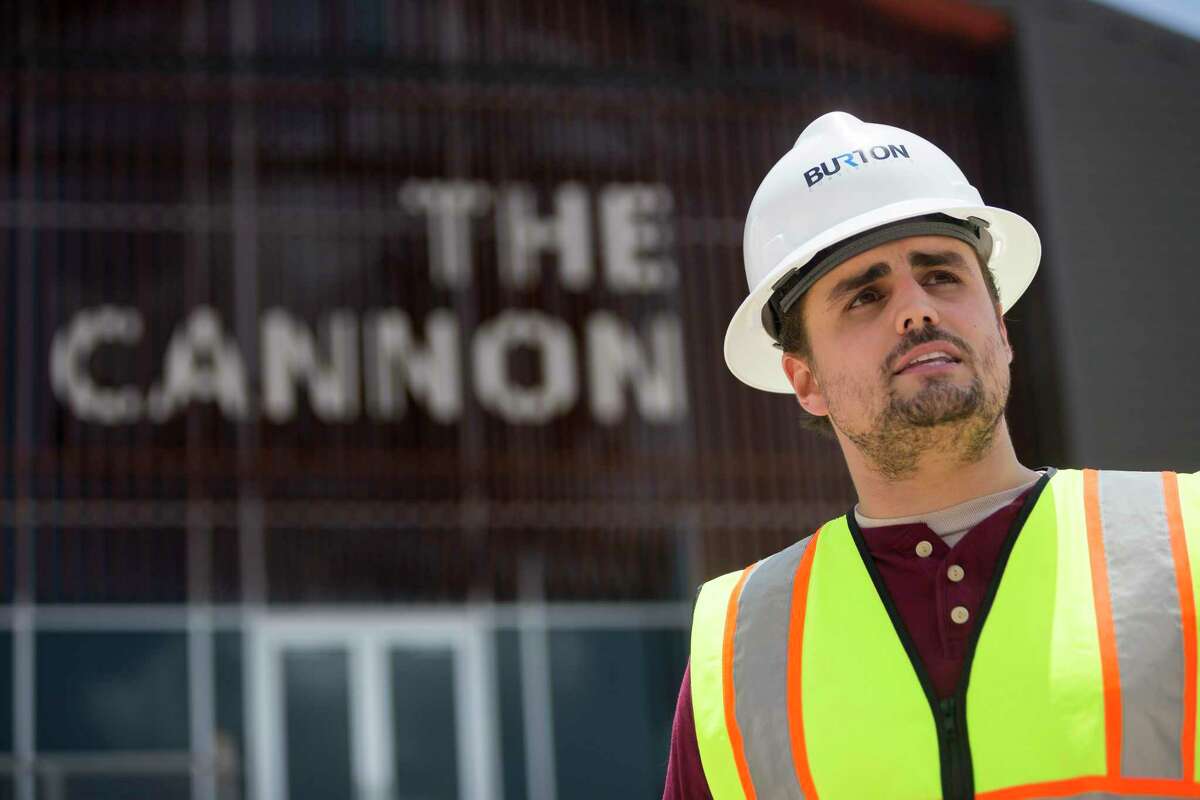 Lawson Gow, founder and CEO of The Cannon, tours the ongoing construction of the startup hub's new location in West Houston, Monday, July 1, 2019. The new location will be 120,000 square feet.